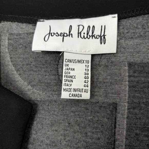 NWOT Joseph Ribkoff Jacket Black & Greyish White 2-Zip Size 10 - Picture 4 of 5